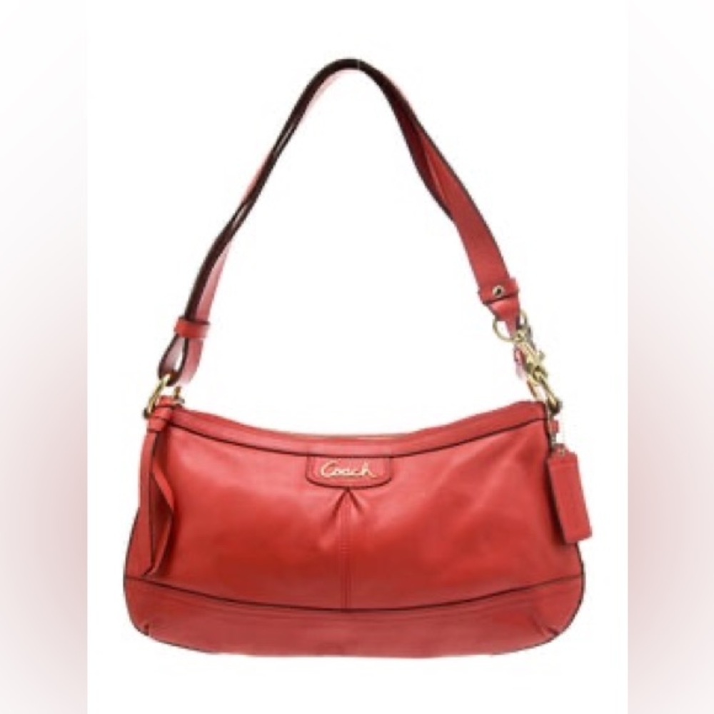 Coach Park Leather East/West Duffle in the color Persimmon - Picture 3 of 9
